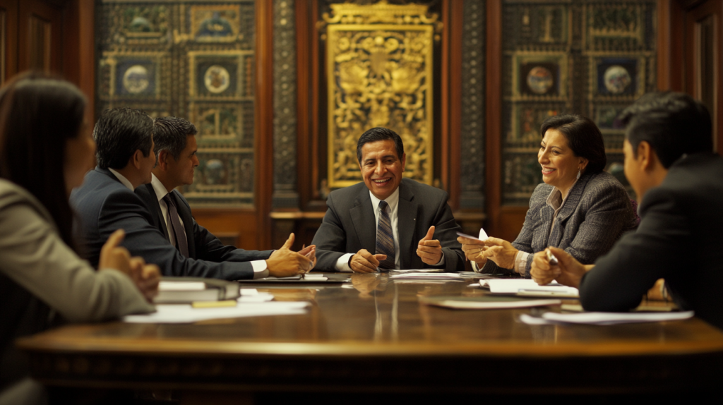 Group of Mexican businesspeople in a boardroom